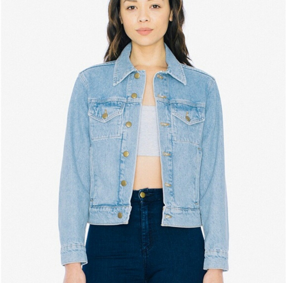 American Apparel Light Wash Unisex Denim Jacket
